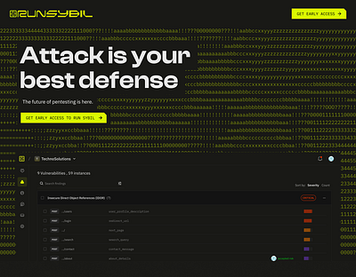 RunSybil — Website and Product ai animation ascii cyberpunk pentest product design security ui web design webflow