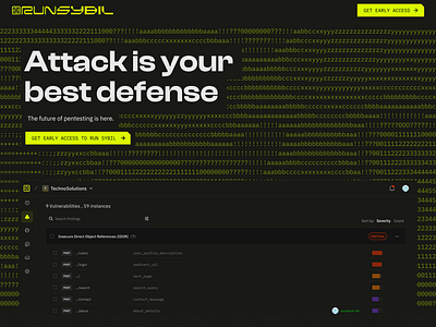 RunSybil — Website and Product ai animation ascii cyberpunk pentest product design security ui web design webflow