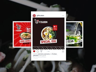 Fisudon Template Design brand branding design food graphic graphic design inspiration japan logo modern noodle poster socialmedia taste template vector