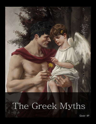 The Greek Myths angel bookcover boy conceptart cute digitalart digitalpainting fantasy fineart god illust illustration male portrait