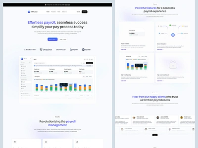 HR Management Saas Landing Page employee hr landing page hr management hr payroll hr tool hris human resource landing page landing page design management management landing page managing product design saas saas landing page saas product ui ux web app web design