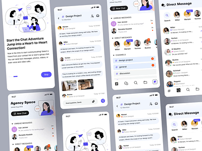 Chatting Discord - Mobile Apps Animation animation calling chanel chat chat ai chatbot chatting app clean community discord group interaction message message app slack talk telegram video call voice note whatsapp