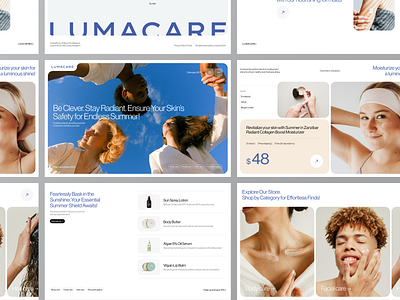 Lumacare - skincare landing page design exploration landing page skin skincare ui ui design ux ux design web web design website website design