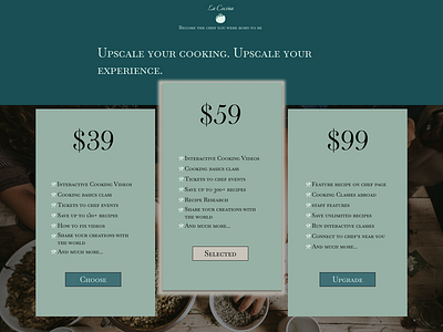 Daily UI: Day 30 Pricing Menu dailyui ui ui design