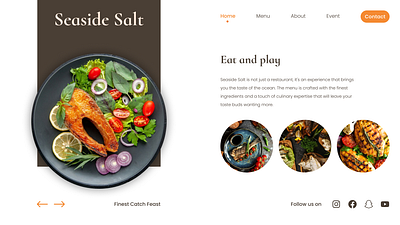 Seaside Salt — Restaurant Website Design creativewebdesign designportfolio foodwebsitedesign freelancedesigner modernwebdesign restaurantdesign restaurantwebsite ui uiinspiration uiuxdesign userexperience uxdesign websitedesign