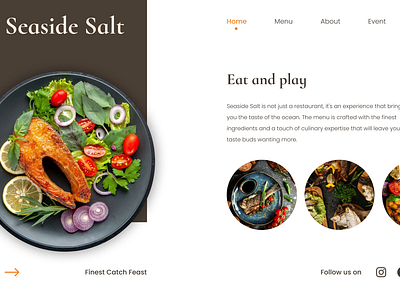 Seaside Salt — Restaurant Website Design creativewebdesign designportfolio foodwebsitedesign freelancedesigner modernwebdesign restaurantdesign restaurantwebsite ui uiinspiration uiuxdesign userexperience uxdesign websitedesign