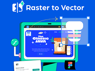 Figma: Raster to Vector ai animation art direction artificial intelligence branding design figma graphic design illustration logo lottie lottie animation ui ux vector