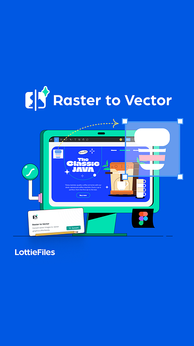 Figma: Raster to Vector ai animation art direction artificial intelligence branding design figma graphic design illustration logo lottie lottie animation ui ux vector