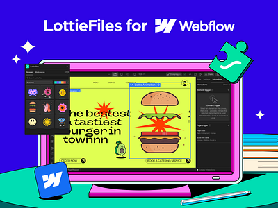 LottieFiles for Webflow animation art direction branding design graphic design illustration logo lottie lottie animation no code ui ux vector webflow