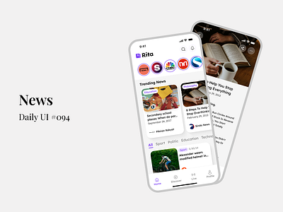 News - Daily UI #094 blog daily ui figma mobile app design news ui ui design uiux uiux design