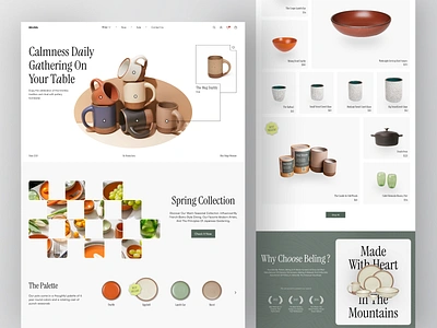 Beling Pottery | Landing Page appdesign art brand branding card clean ecommerce graphic design landingpage logo logodesign minimal mobileapp modern pottery preview simple ui uiux website