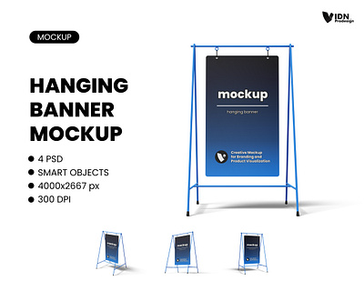 Hanging Banner Poster Mockup sign