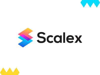 Scalex - Logo Design arrow branding colorful logo design finance gradient logo overlay logo s gradient s letter logo s logo