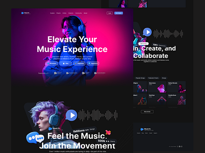 Music'In Website UI Design Concepct ui