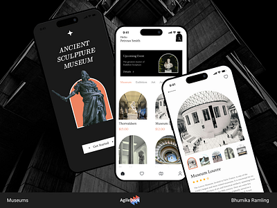 Innovative Art & Museum App Design agiledock agiledock designs agiledock services app design art museum app design design team designing innovative designs ui design ui ux ui ux design user experience ux design web app design