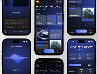 AI Content Creator PRO 3d ai aicontentcreation aidesign aiinnovation animation app design creativesolutions design graphic design innovation mobile mobileux motion graphics ui uxui