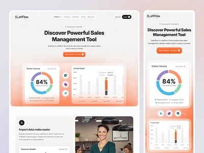 Dashflow Sales Management Platform 2024 analytics app design app design inspiration app shot management app mobile app ofspace project management app responsive saas saas app saas design task management app web responsive