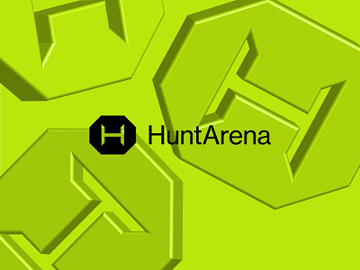 HuntArena — Logo design 3d branding brands haider huntarena identity inspiration logo logo design modern vector visual identity