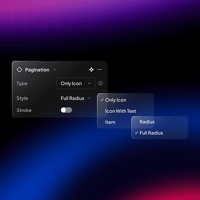 Pagination properties - UnifiedUI component components design figma minima pagination properties ui unified ui unifiedui ux web design