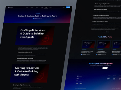 SynthMind - AI Web3 Bot Business & Technology Startup - Blog ai ai chat bot blog page bot business chatbot chatgpt clean dark figma gradient landing page startup technology template ui ux web design web3 website