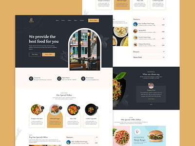 Restaurant Website Design food landing page restaurant website design uiux webpage website design