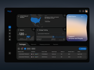 Meest CRM Dashboard color creative dark dashboard design menu navigation ui ux