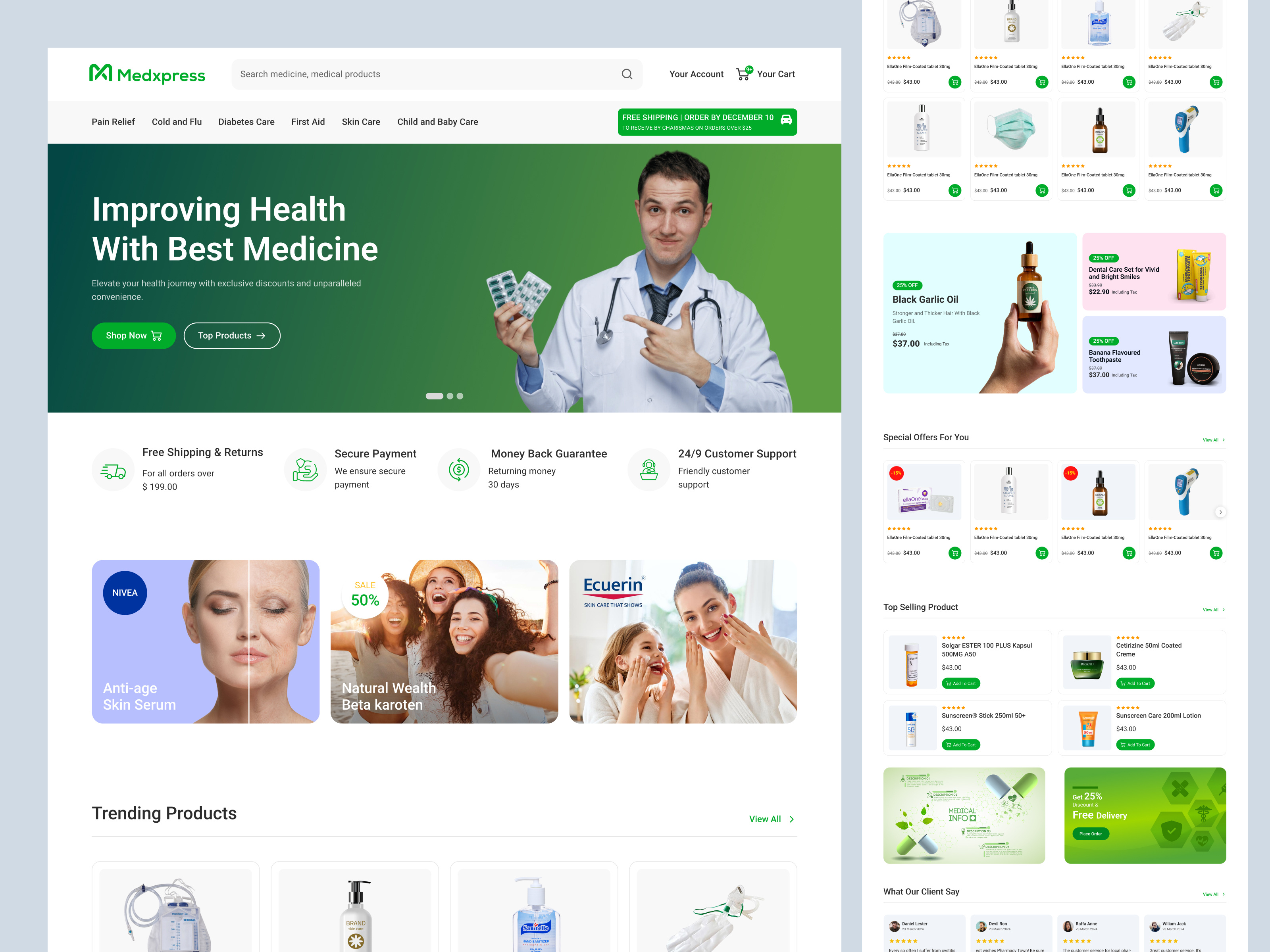 Example of Ecommerce Website Design (15 Pages +)