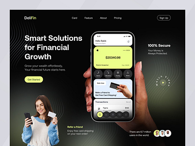 Fintech Website finance fintech fintech home page fintech landing page fintech website home page design landing page minimal money transfer online banking ui ux wallet web design website website design