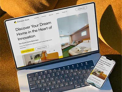 Crimson Arch -Landing Page clean design landing page realstate simple ui design simple web site