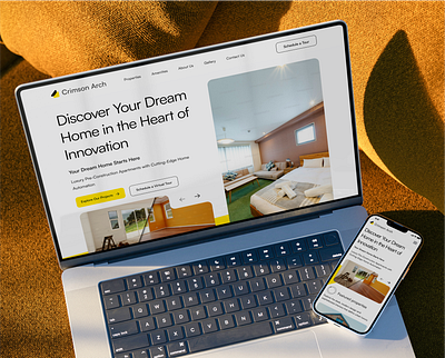 Crimson Arch -Landing Page clean design landing page realstate simple ui design simple web site