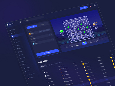 Casino Dashboard Design- Mine Page betting platform casino casino app casino design casino element casino interface casino landing page casino ui crash crypto casino gaming website jackpot mine miner page mines online casino slots