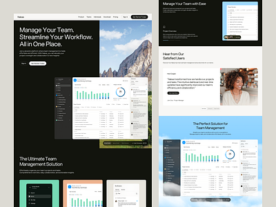 Nakas - Team Management Landing Page clean design frammer landing page landing page design minimal minimalist minimalist design saas saas landing saas landing page team team manage team management ui web web design webflow website website design