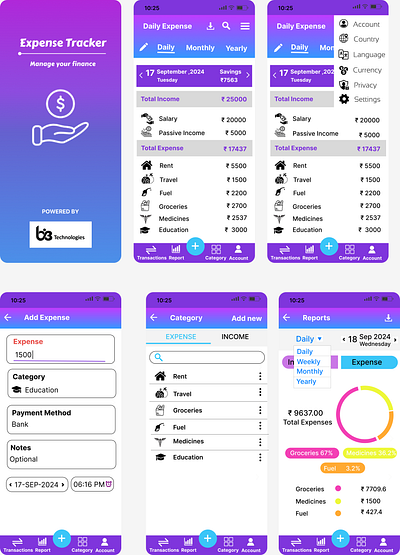 EXPENSE TRACKER app branding design graphic design logo motion graphics ui ux