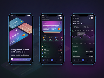 TradeFlow💰 datavisualization financetech financialdesign interactivecharts investmentapp markettrends portfoliomanagement stockmarketui tradingplatform uiux