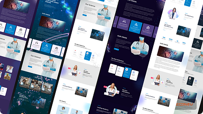 Medical Landing pages by econev branding design econev evgheniiconev figma graphic design illustration landignpages landing lizzardlab logo medical ui ux vector web website