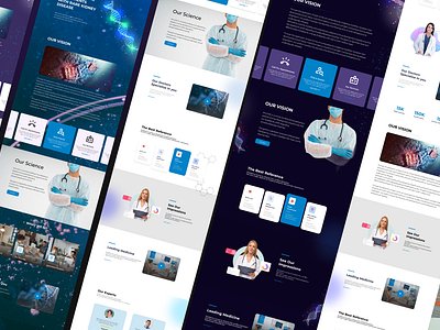 Medical Landing pages by econev branding design econev evgheniiconev figma graphic design illustration landignpages landing lizzardlab logo medical ui ux vector web website