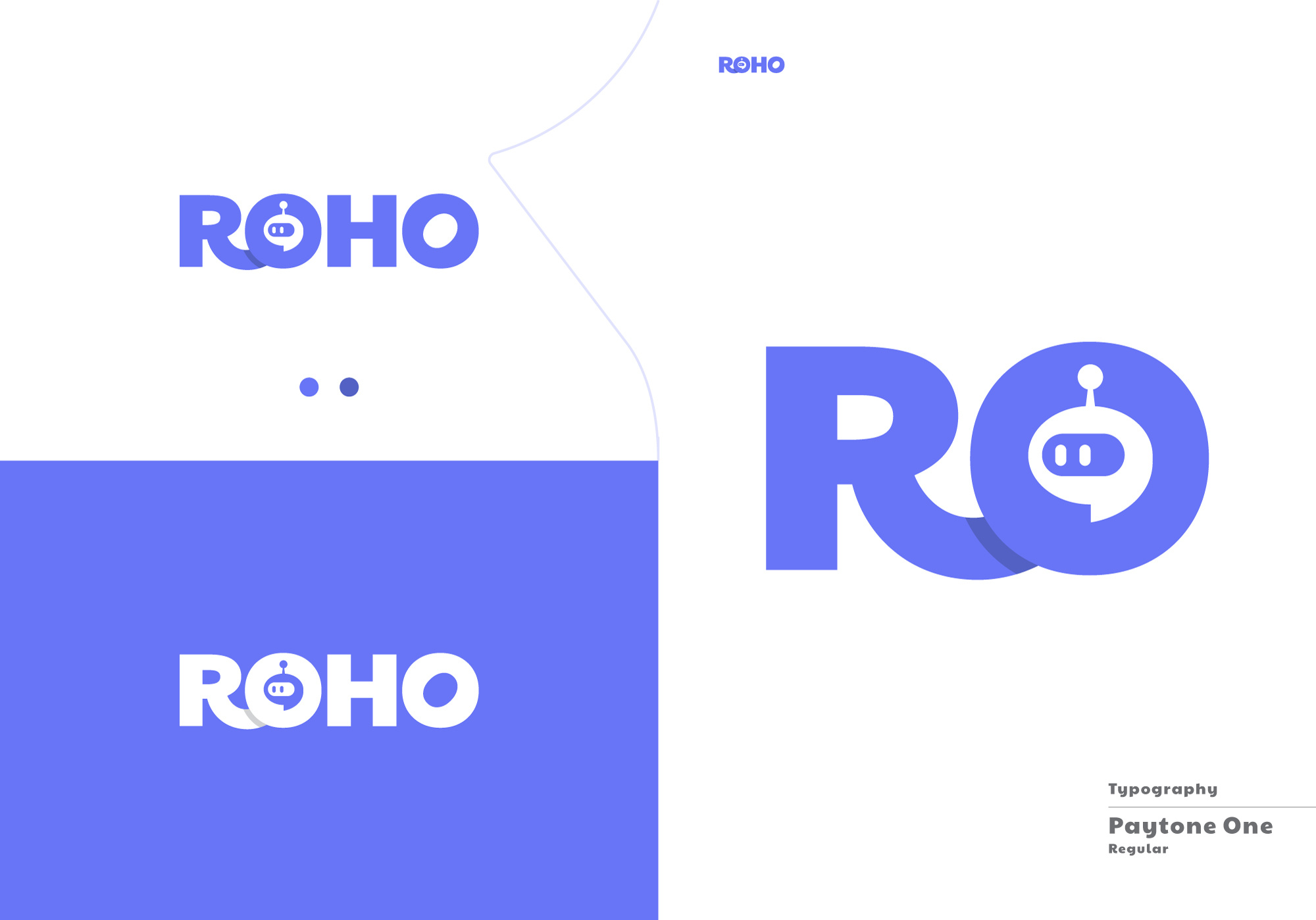 Modern Appointment setter AI logo for ROHO ai ai branding ai logo app app branding app icon appointment setter artificial intelligence logo bot logo brand identity brand style guide branding logo logo designer modern roho saas saas branding tech technology