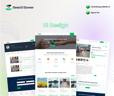 Seed & Sower- fundraising website UI branding charity design donation figma fund fundraising website graphic design home landing page non profit project ui ui design ux website design wireframe