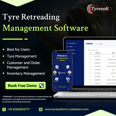 🚗✨ Boost Your Tyre Business Efficiency with Our Retreading Mana app development business management software crm crm software management app new launch software tyre business management tyre management software tyre remoulding tyre retreading tyresoli