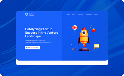 Venture Wisdom - Web Design illustration logo ui web