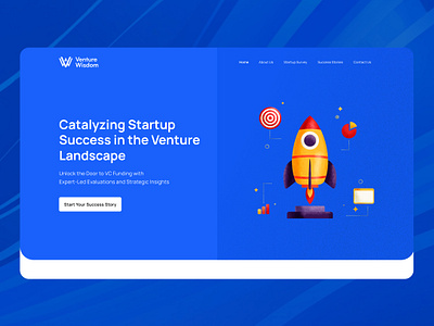 Venture Wisdom - Web Design illustration logo ui web