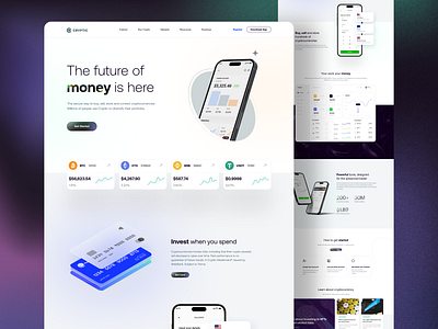 CRYPTIC - Cryptocurrency Landing Page crypto crypto site crypto website figma landing page finance lading page trading transection site uiux web 3 page