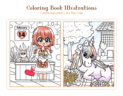 Cute Animals & Chibi Coloring Pages animal illustration anime cartoons character design chibi childrens book coloring book digital art kawaii lineart print design