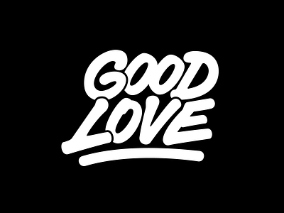 Good Love calligraphy font lettering logo logotype typography vector