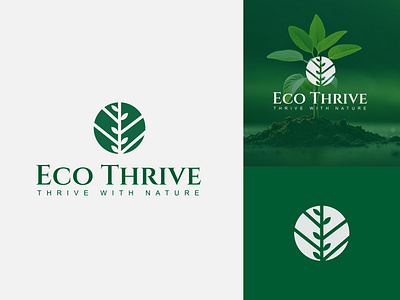 Eco Thrive logo design 99design branding creative logo design graphic design illustration logo logomark logotype ui