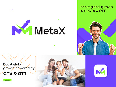 MetaX Branding abstract logo app icon brand identity branding creative logo logo design meta logo metax metax logo vusal design