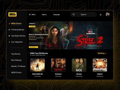 IMDb Website Redesign for Enhanced User Engagement. cleanui darkmode designinspiration designsystem figma figmaui graphic design imdbwebsite landingpage landingpagedesig minimalui moviewebsite prototype ui uiux userexperience userexperiencedesign userinterface userinterfacedesign websitedesign