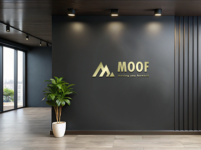 The logo named " MOOF" has been designed by Ansysoft adobe iillustrator design approach. dream home ethos fostering immerse logo design mission positive real estate agents