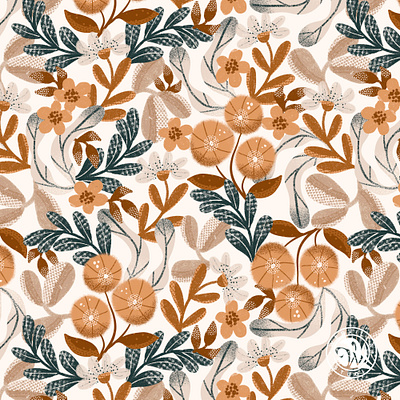 Boho Pattern background boho flowers pattern seamless textile wallpaper