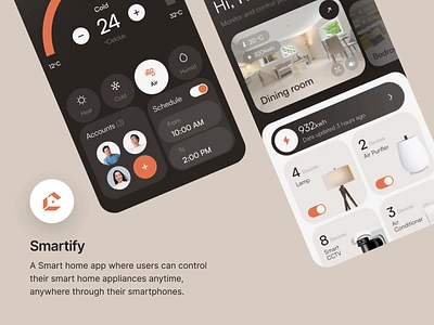 Smartify - Smart Home App Motion Exploration after effects animation app branding clean design home layout mobile motion principle prototype responsive smart home transitions ui ui motion ux